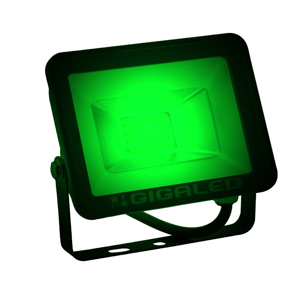 LED Προβολέας Slim 10W SMD Graphite Body Πράσινο