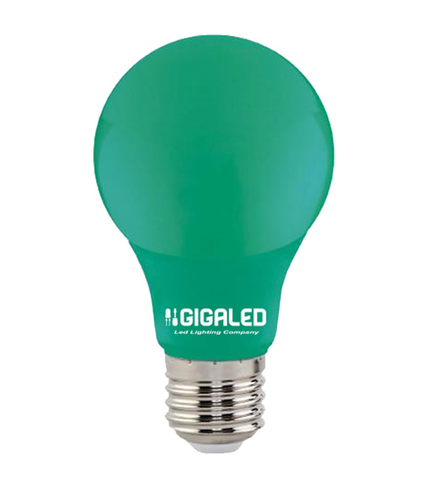 LED Λάμπα 3W Ε27/A60 Χρωματιστή-Πράσινη