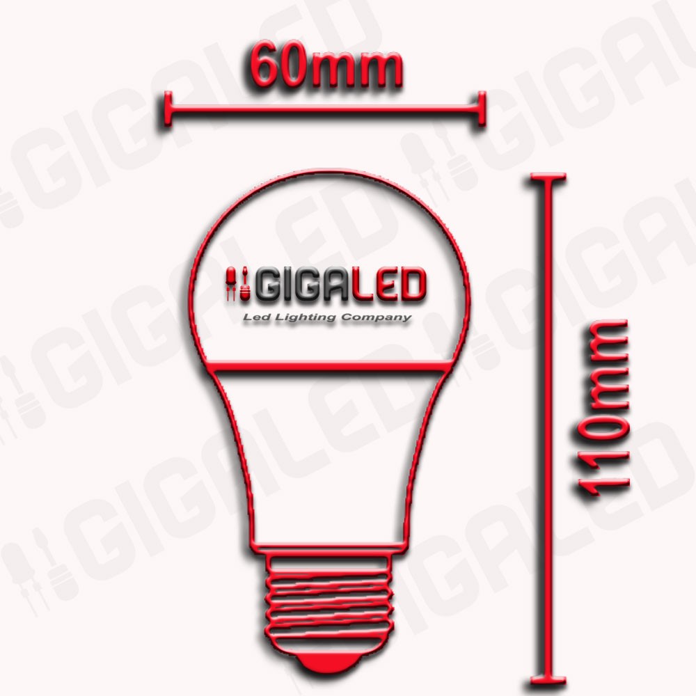 LED Λάμπα 3W Ε27/A60 Χρωματιστή-Κόκκινη