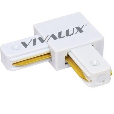 Σύνδεσμος Γωνία για Λευκή Ράγα 2 Καλωδίων Vivalux