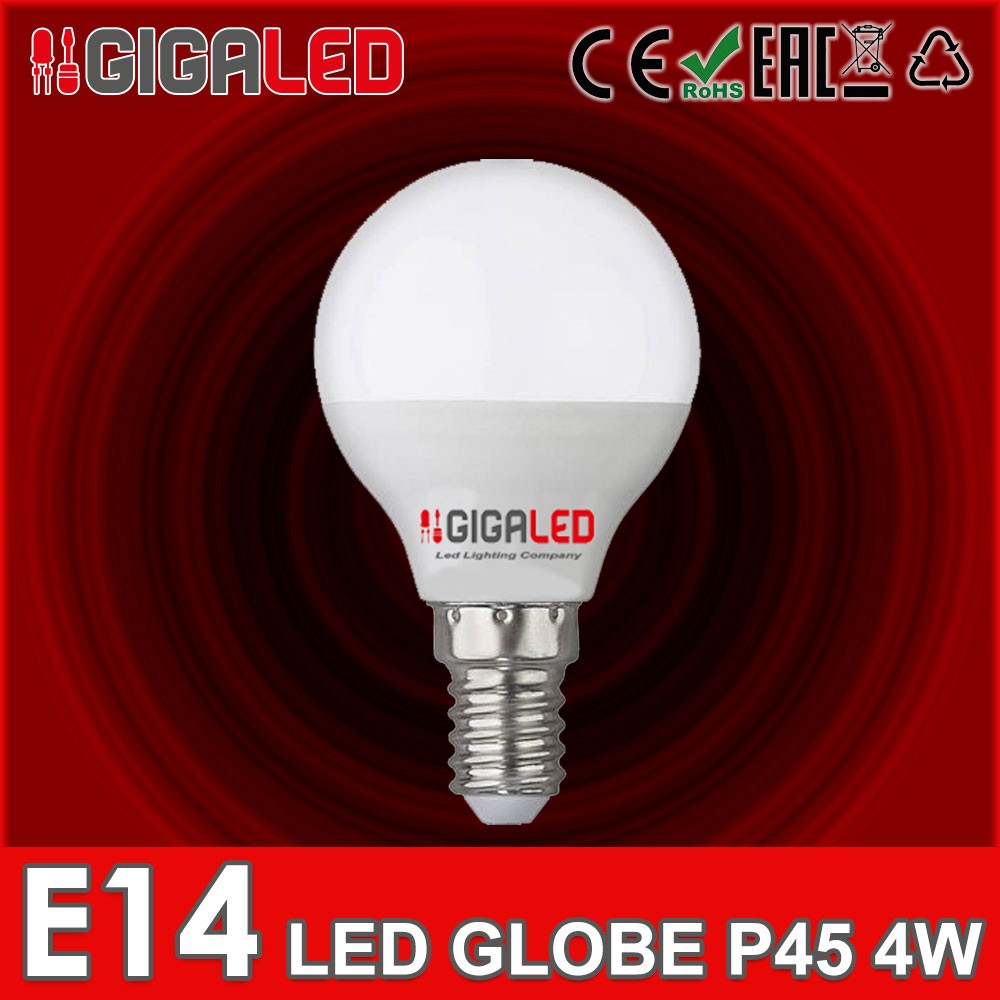 LED Λάμπα Γλόμπος 4W P45 E14 GL