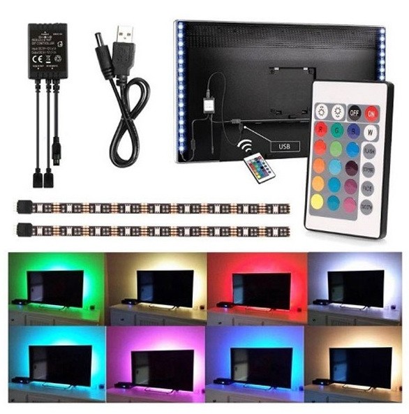 Σετ LED Ταινία RGB με USB 2x50cm TV 7,2W/m IP65