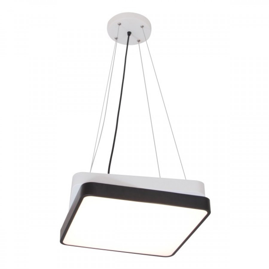 LED Φωτιστικό Οροφής Κρεμαστό 60W Τετράγωνο Μαύρο Λευκό
