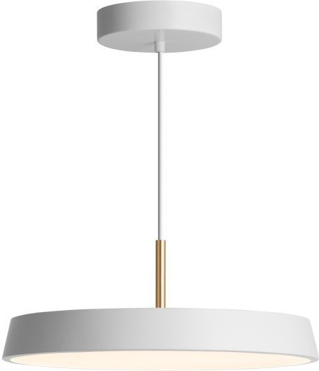 LED Φωτιστικό Οροφής Κρεμαστό 33W Στρόγγυλο Λευκό με Χρυσό