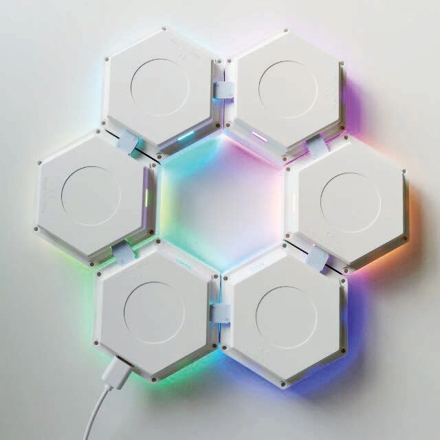 LED Smart Φωτιστικό Τοίχου Αφής RGB Bluetouth (Σετ 6 Φωτιστικά) με Μουσική 1.2W