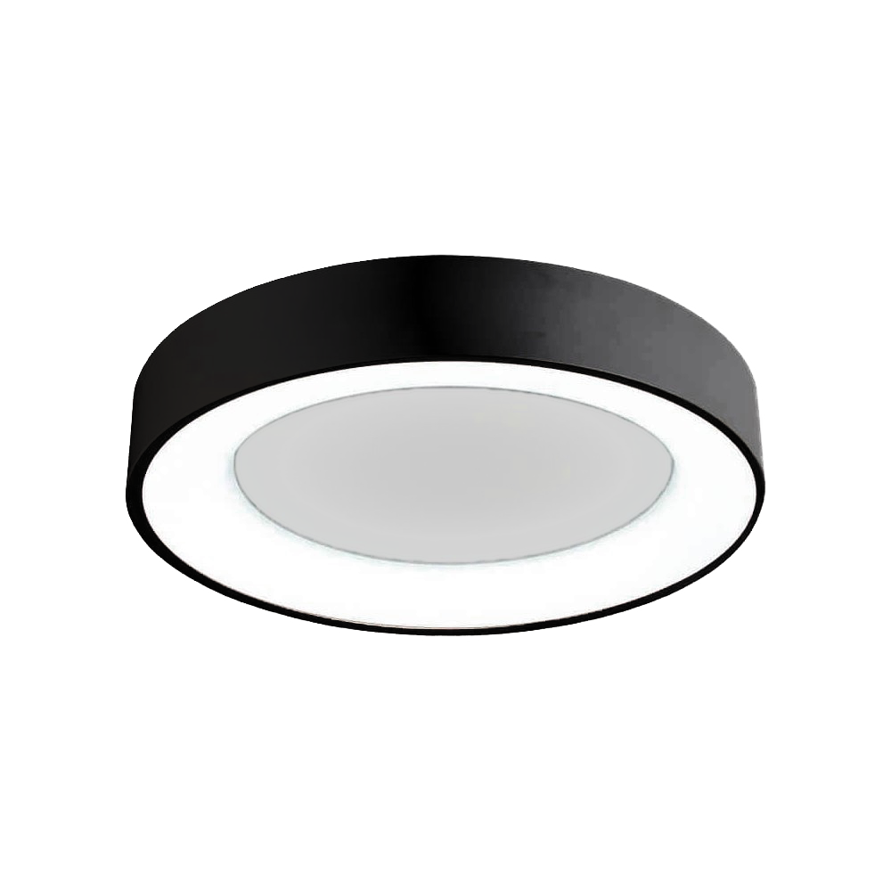 LED Φωτιστικό οροφής πλαφονιέρα TENERIFE 50W Μαύρη με εναλλαγή χρωμάτων και dimmable  6008BL