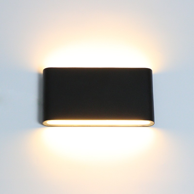 LED Απλίκα Τοίχου Μαύρη Slim Up - Down 12W IP65