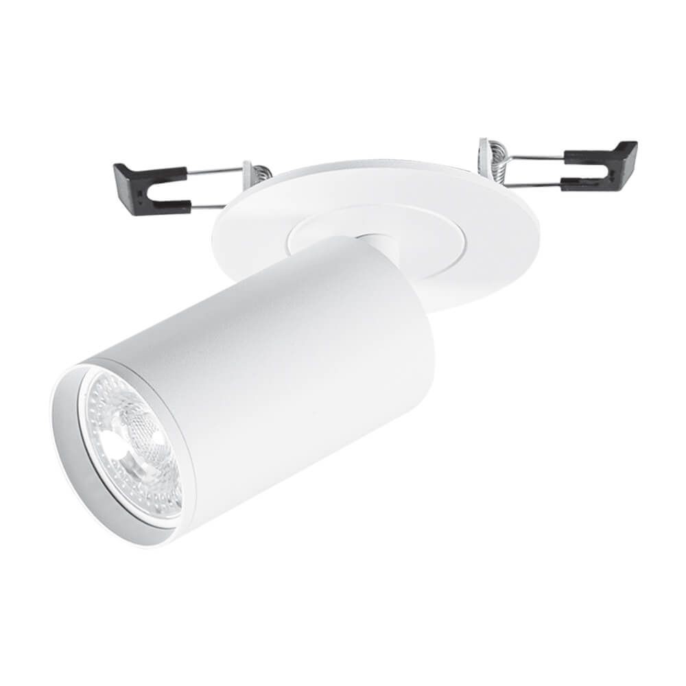 Μονό Φωτιστικό Σποτ - Ράγα Χωνευτό Οροφής / Τοίχου Lux  Λευκό -GU10 SP704