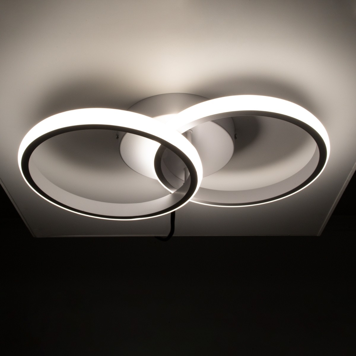 LED Φωτιστικό Οροφής Λευκό CORA 22W με Εναλλαγή Χρωμάτων μέσω Διακόπτη On/Off