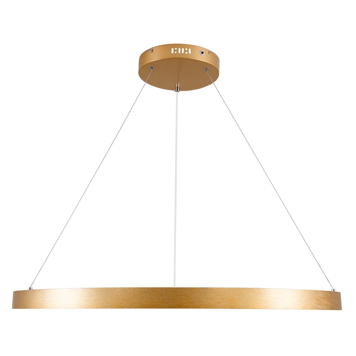 LED Κρεμαστό Φωτιστικό Οροφής NEMESIS 67W με Εναλλαγή Φωτισμού μέσω Τηλεχειριστηρίου Dimmable Φ80cm - Χρυσό