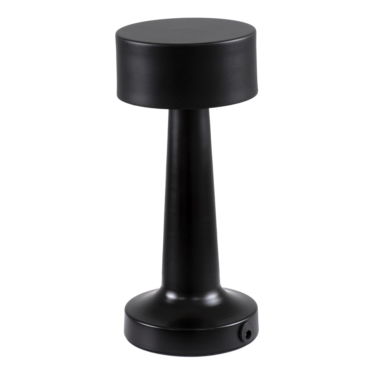 LED Επιτραπέζιο Φωτιστικό Μαύρο 1.5W BELLA Επαναφορτιζόμενο με Μπαταρία και Διακόπτη Αφής Dimmable - Φ9 x 21cm