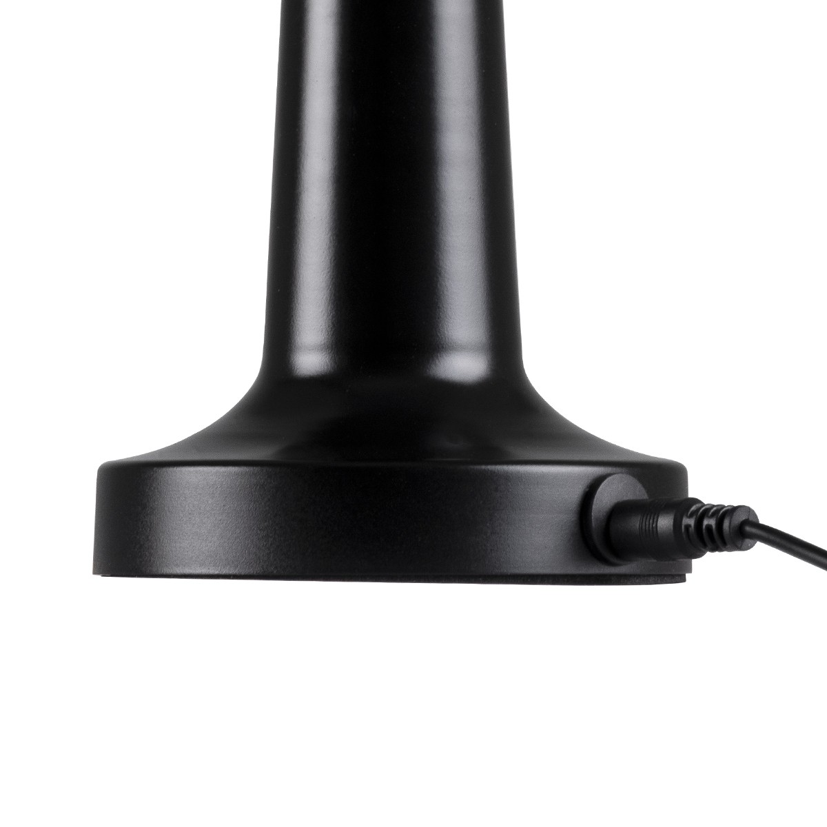 LED Επιτραπέζιο Φωτιστικό Μαύρο 1.5W COCO Επαναφορτιζόμενο με Μπαταρία και Διακόπτη Αφής Dimmable - Φ10 x 22cm