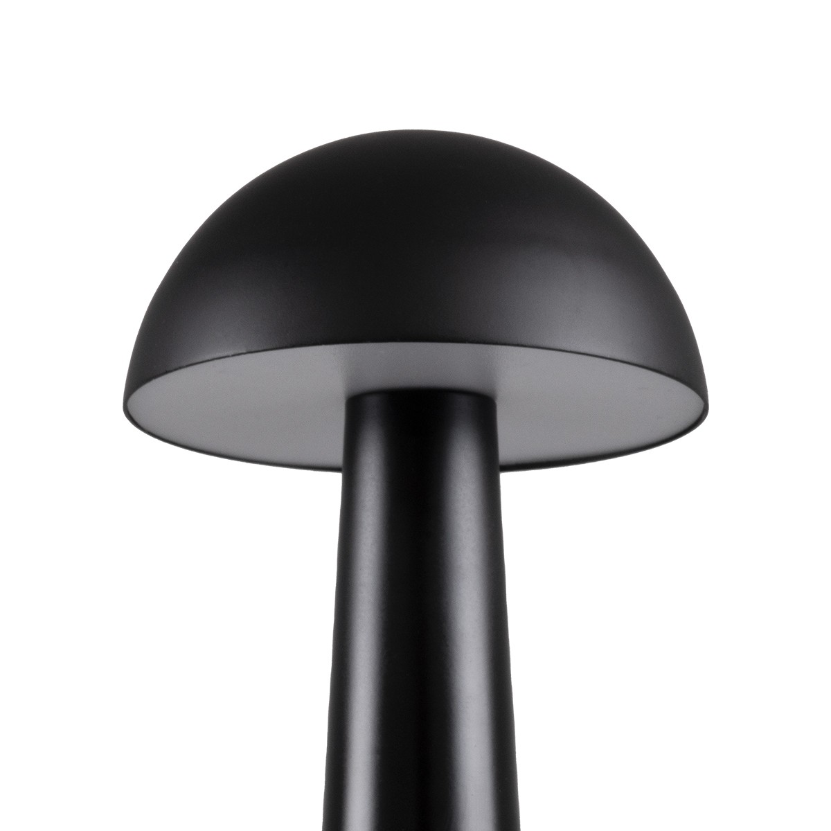 LED Επιτραπέζιο Φωτιστικό Μαύρο 1.5W COCO Επαναφορτιζόμενο με Μπαταρία και Διακόπτη Αφής Dimmable - Φ10 x 22cm