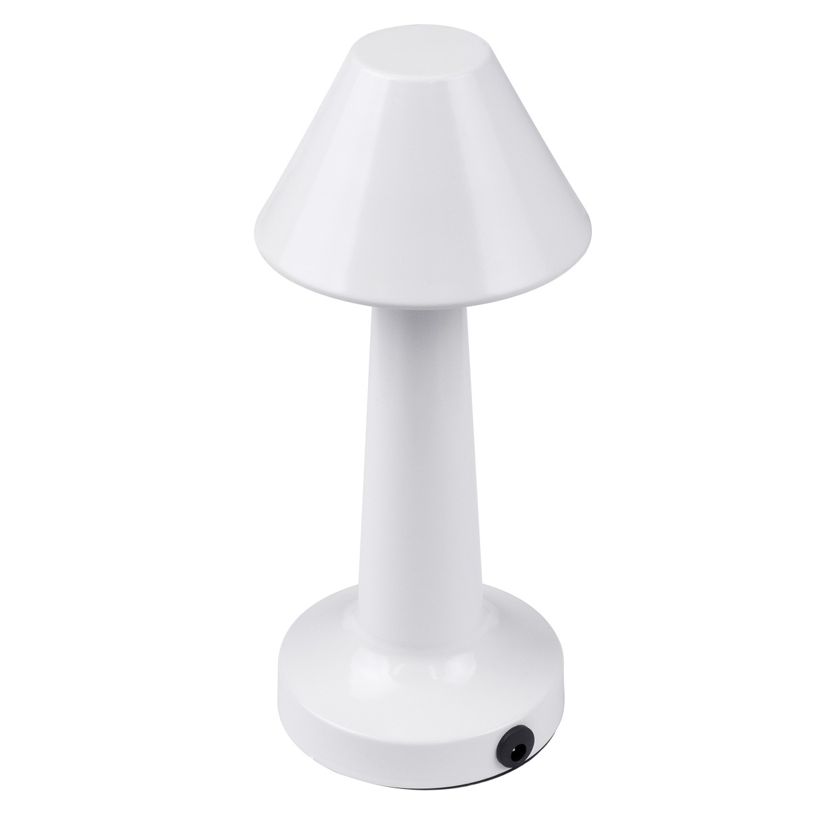 LED Επιτραπέζιο Φωτιστικό Λευκό 1.5W MOLLY Επαναφορτιζόμενο με Μπαταρία και Διακόπτη Αφής Dimmable -  Φ10 x 23cm