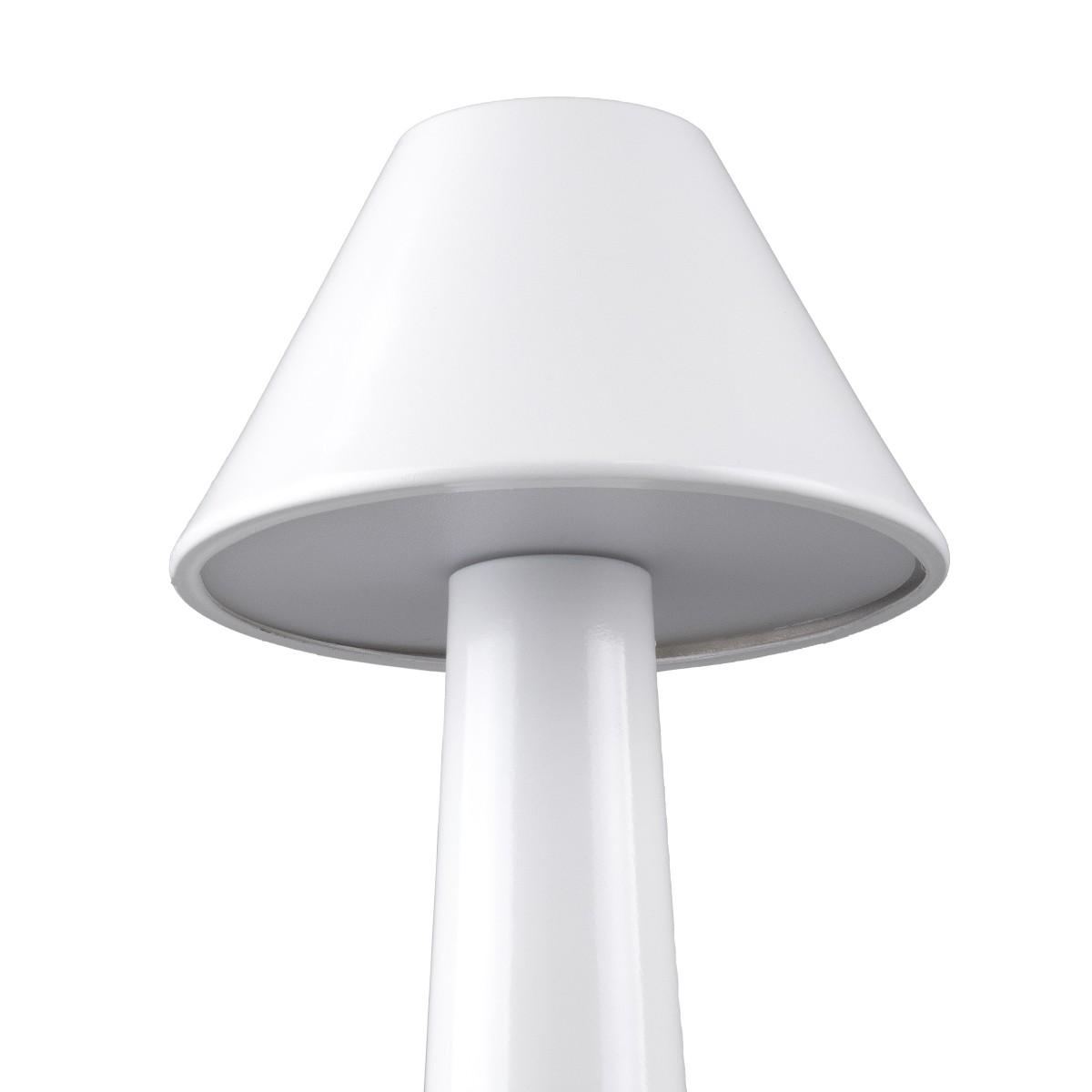 LED Επιτραπέζιο Φωτιστικό Λευκό 1.5W MOLLY Επαναφορτιζόμενο με Μπαταρία και Διακόπτη Αφής Dimmable -  Φ10 x 23cm