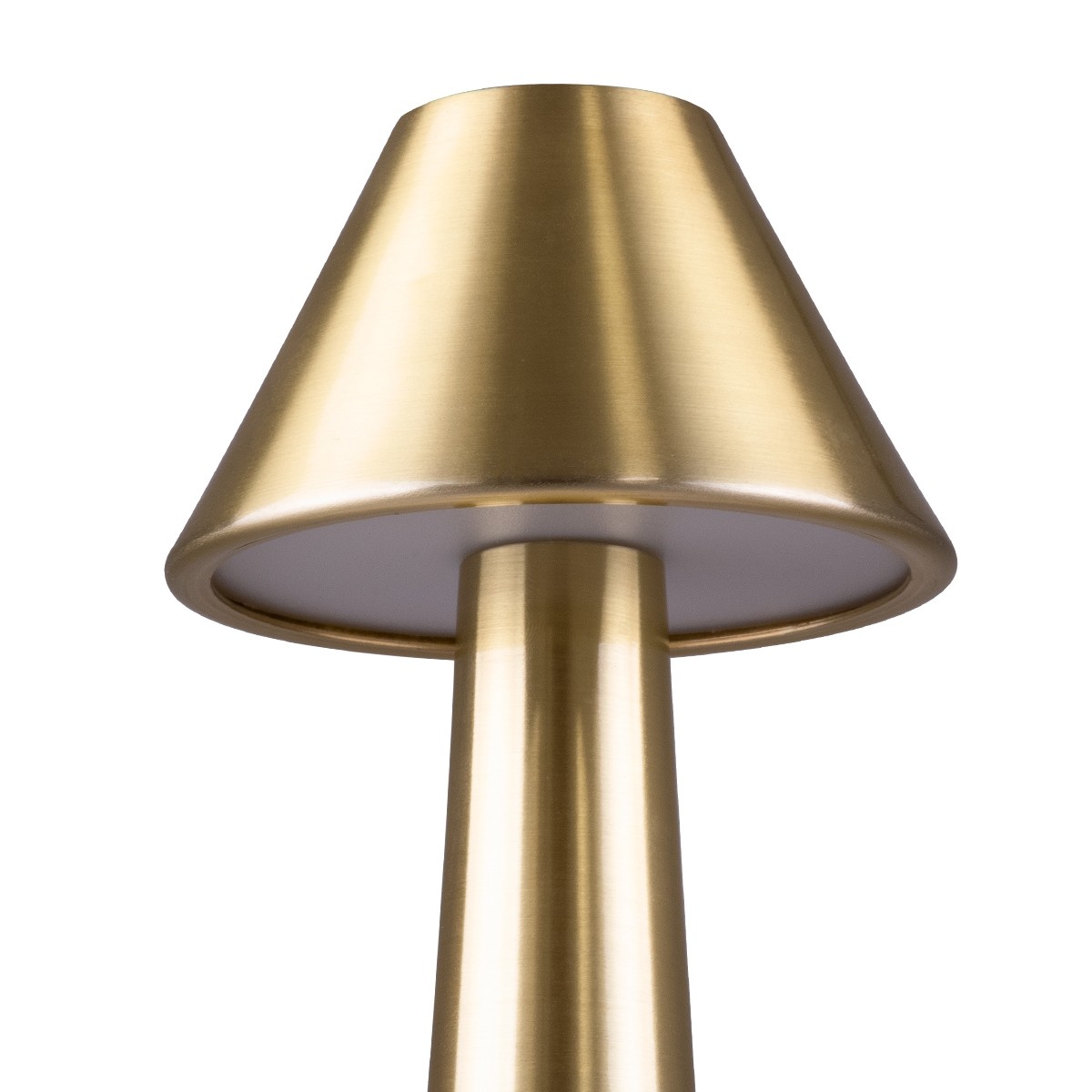LED Επιτραπέζιο Φωτιστικό Χρυσό 1.5W MOLLY Επαναφορτιζόμενο με Μπαταρία και Διακόπτη Αφής Dimmable -  Φ10 x 23cm