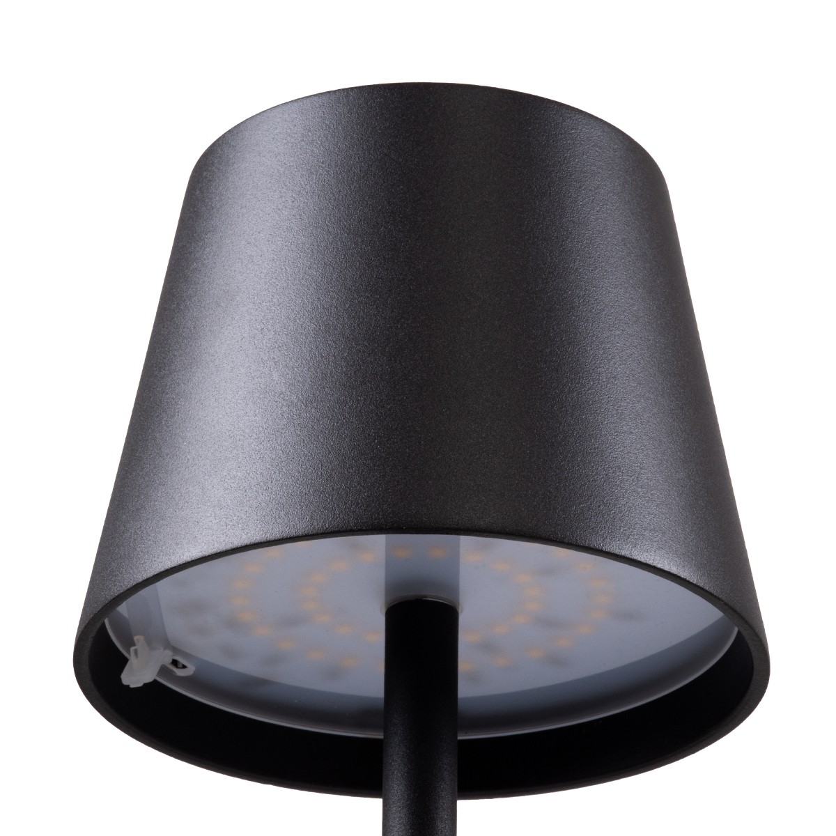 LED Επιτραπέζιο Φωτιστικό Μαύρο 2.2W FIDEL Επαναφορτιζόμενο με Μπαταρία και Διακόπτη Αφής Dimmable - Φ12 x 38cm