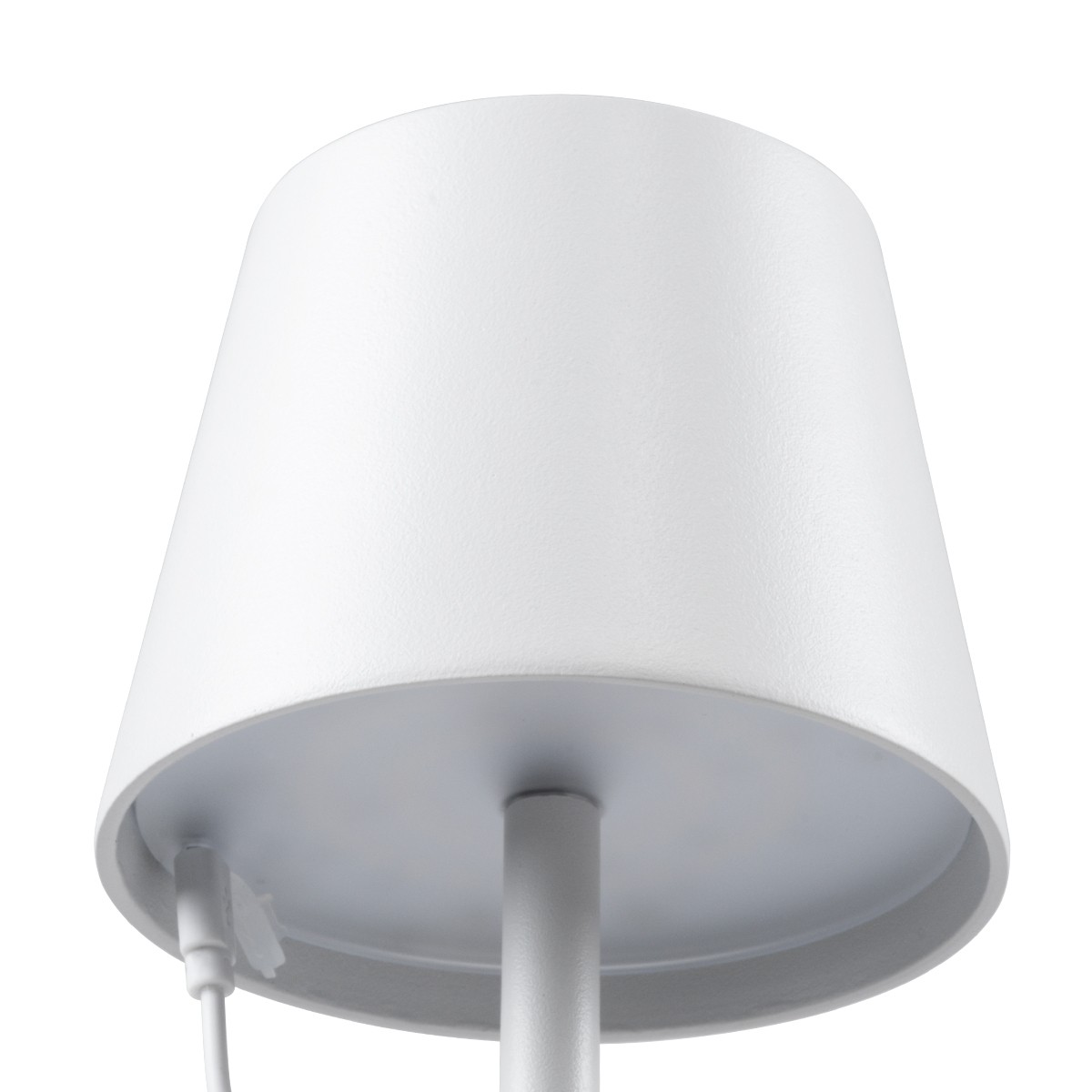 LED Επιτραπέζιο Φωτιστικό Λευκό 2.2W FIDEL Επαναφορτιζόμενο με Μπαταρία και Διακόπτη Αφής Dimmable - Φ12 x 38cm