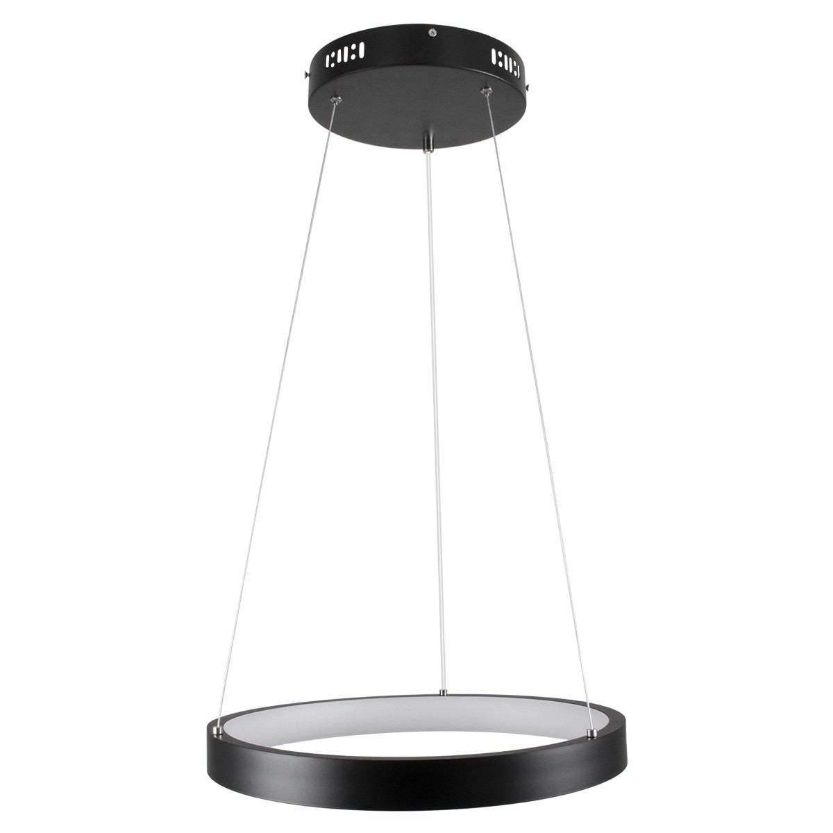 LED Κρεμαστό Φωτιστικό Οροφής NEMESIS 30W με Εναλλαγή Φωτισμού μέσω Τηλεχειριστηρίου Dimmable Φ40cm - Μαύρο