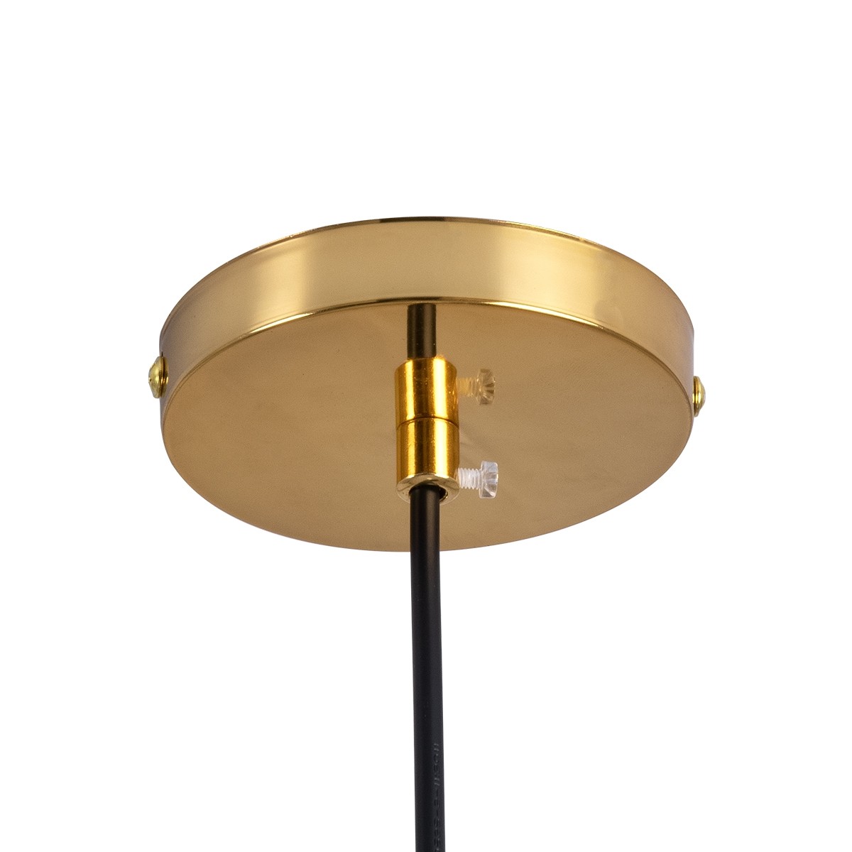 Μοντέρνο Κρεμαστό Φωτιστικό Οροφής Μονόφωτο MONROE Χρυσό  - Λευκό Μεταλλικό Μπάλα Φ15 x Υ49cm