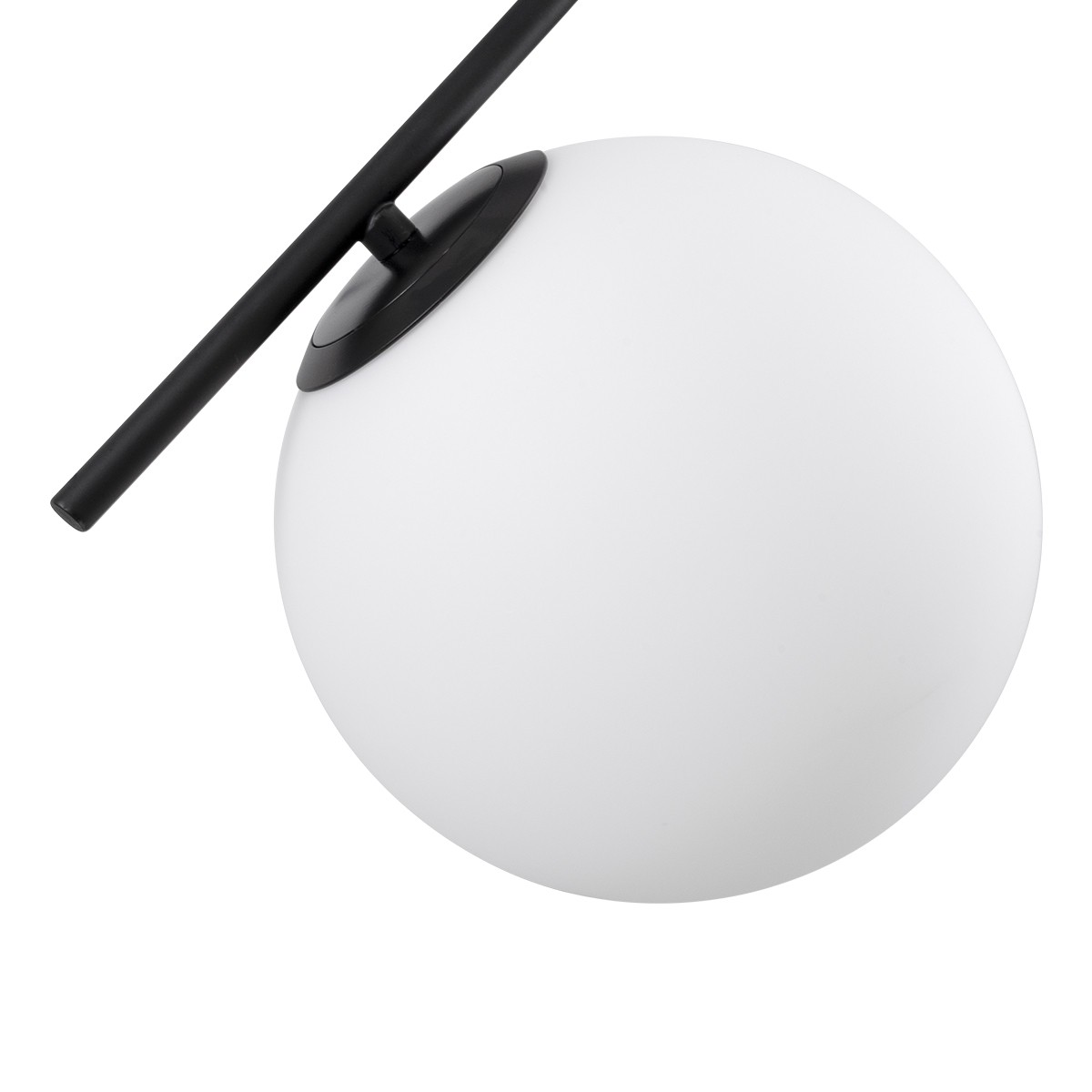 Μοντέρνο Κρεμαστό Φωτιστικό Οροφής Τρίφωτο MONROE Μαύρο - Λευκό Μεταλλικό Μπάλα Φ60 x Υ50cm