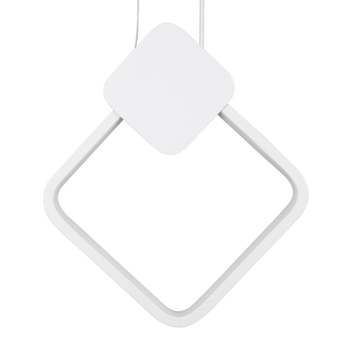 LED Κρεμαστό Φωτιστικό Οροφής Λευκό Design MARY 12W Εναλλαγή Φωτισμού μέσω Διακόπτη On/Off Μ20 x Π2.3 x Υ28.5cm 61083