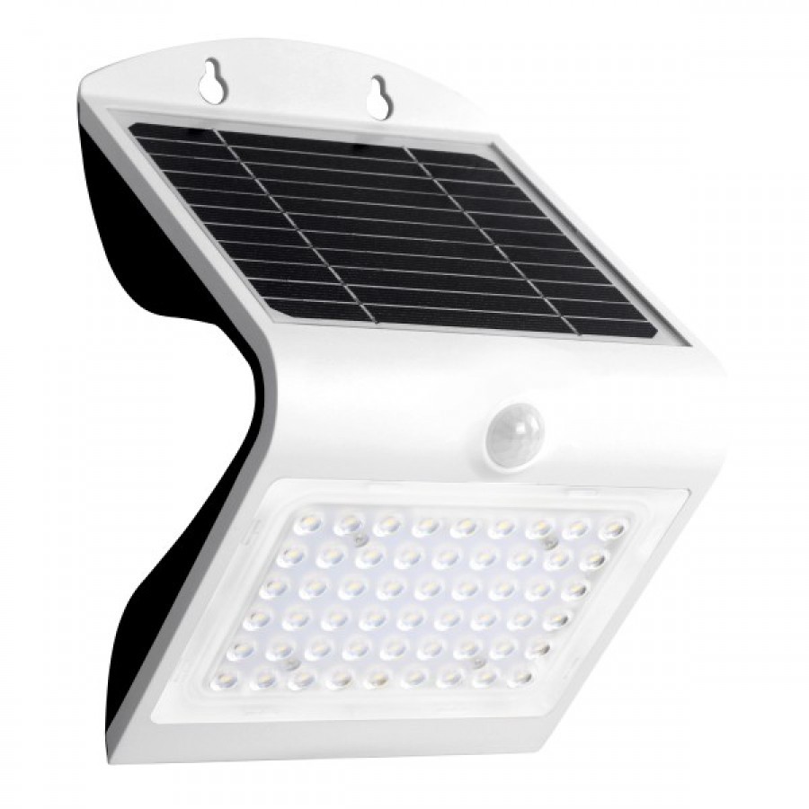 LED Αυτόνομο Ηλιακό Φωτιστικό (Solar) 4W με Φωτοβολταϊκό Πάνελ  IP65 και Αισθητήρα PIR και Μέρα Νύχτα