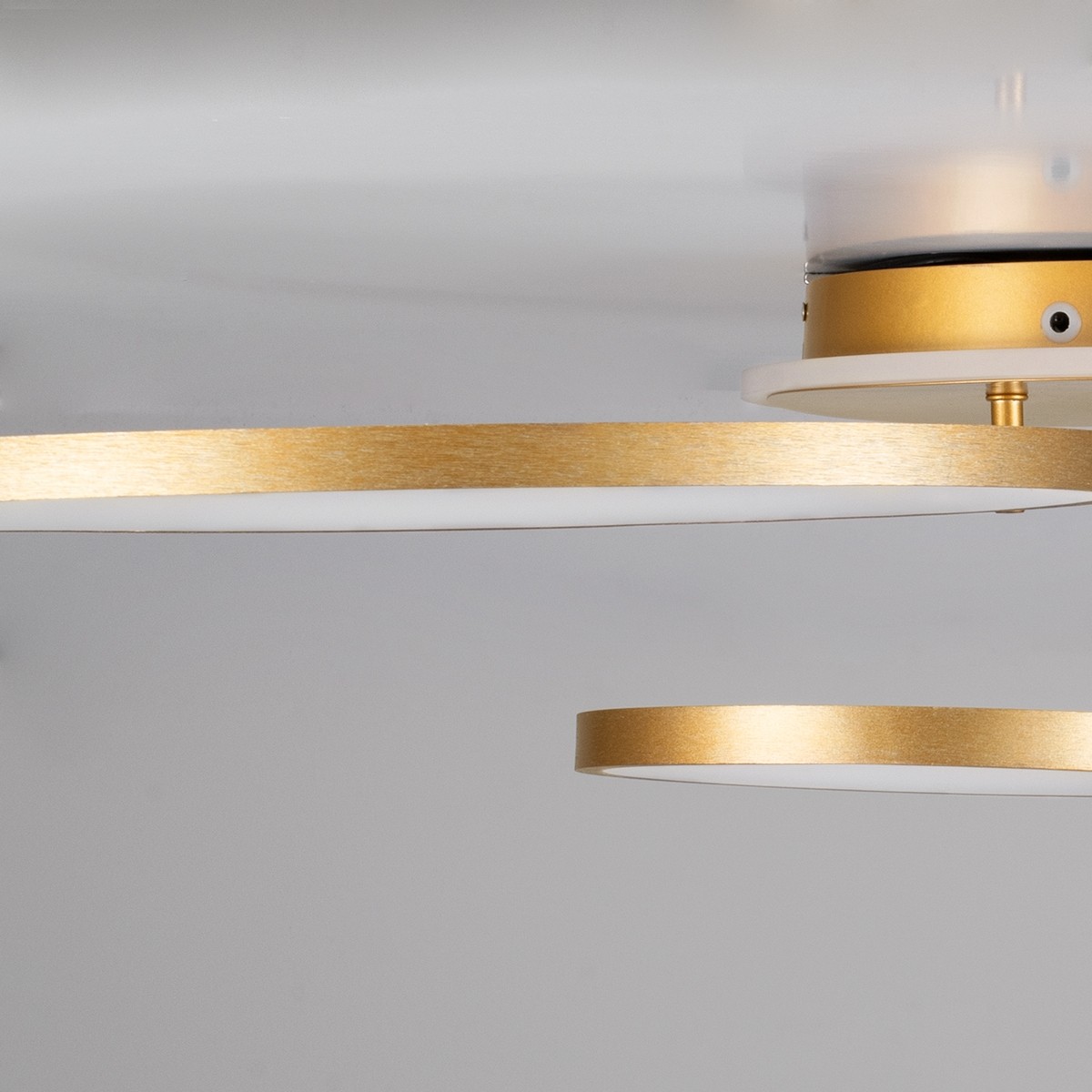 LED Φωτιστικό Οροφής Χρυσό NEMESIS 3 Κύκλοι +Backlight 98W με Εναλλαγή Φωτισμού  Φ25+35+45cm 61110