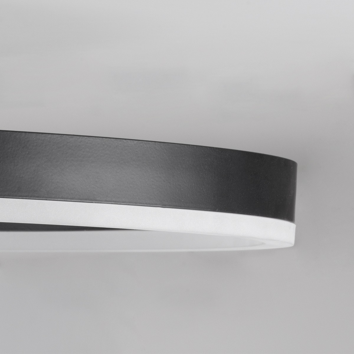 LED Φωτιστικό Οροφής Μαύρο VENOM Κύκλος +Backlight 45W με Εναλλαγή Φωτισμού Φ40cm 61117