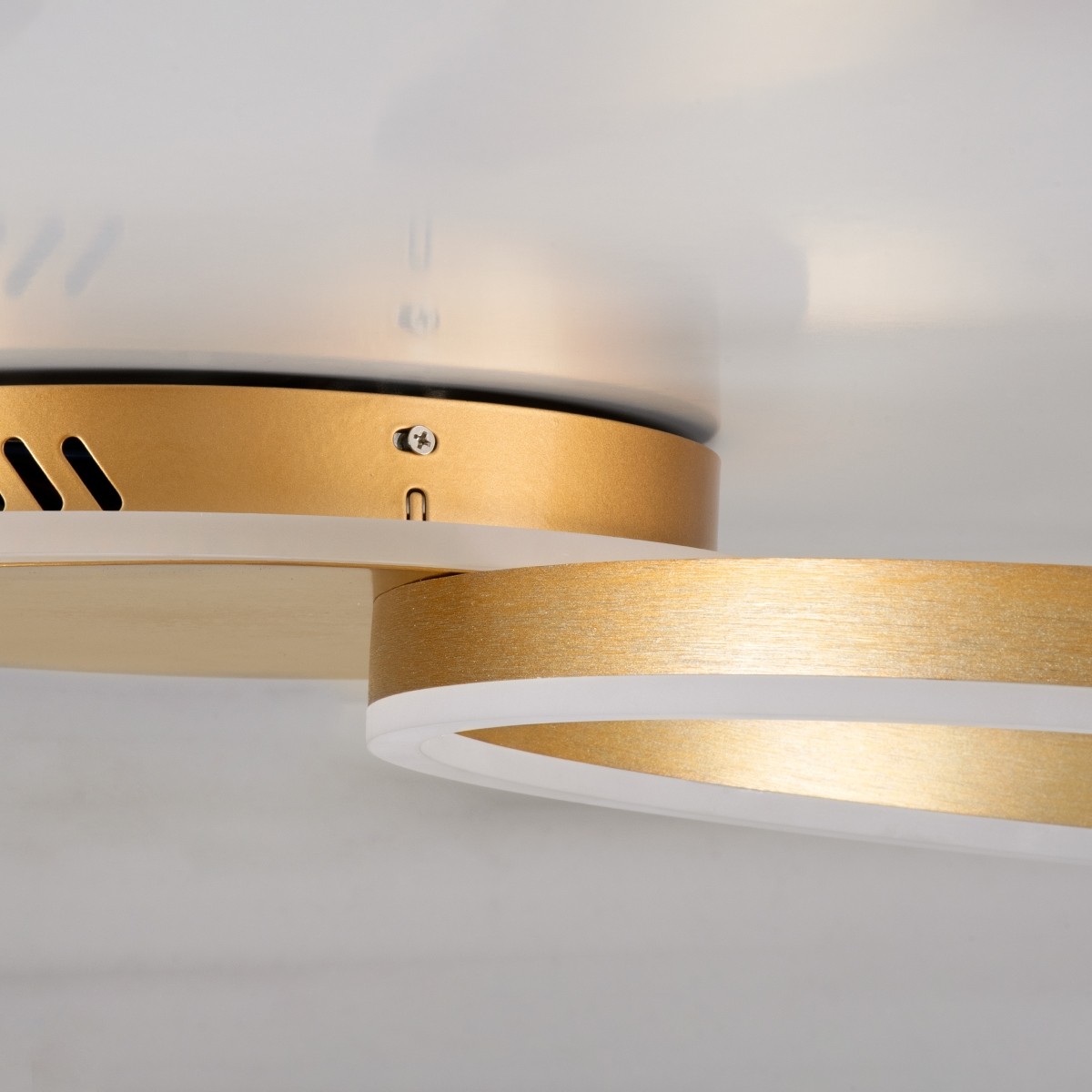 LED Φωτιστικό Οροφής Χρυσό VENOM Κύκλος +Backlight 45W με Εναλλαγή Φωτισμού Φ40cm 61119