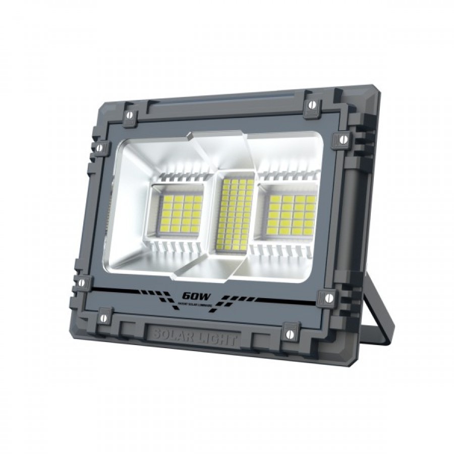 LED Ηλιακός Προβολέας (Solar) 60W με Φωτοβολταϊκό Πάνελ IP65