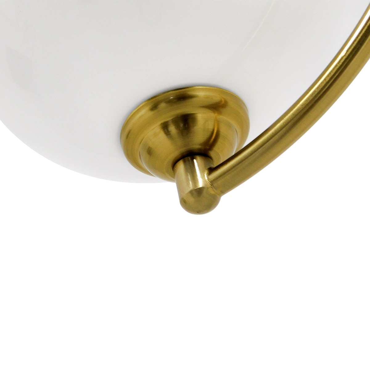 Μοντέρνο Κρεμαστό Φωτιστικό Μονόφωτο ISLA Λευκό Glossy με Χρυσό Φ20 x Y33cm
