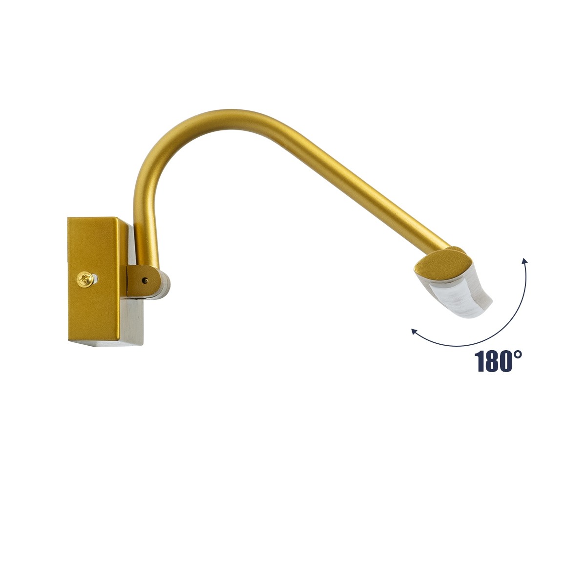 LED Φωτιστικό Μπάνιου MIRA 12W IP44 Χρυσό Αλουμίνιο Μ60 x Π20 x Υ13cm 604323