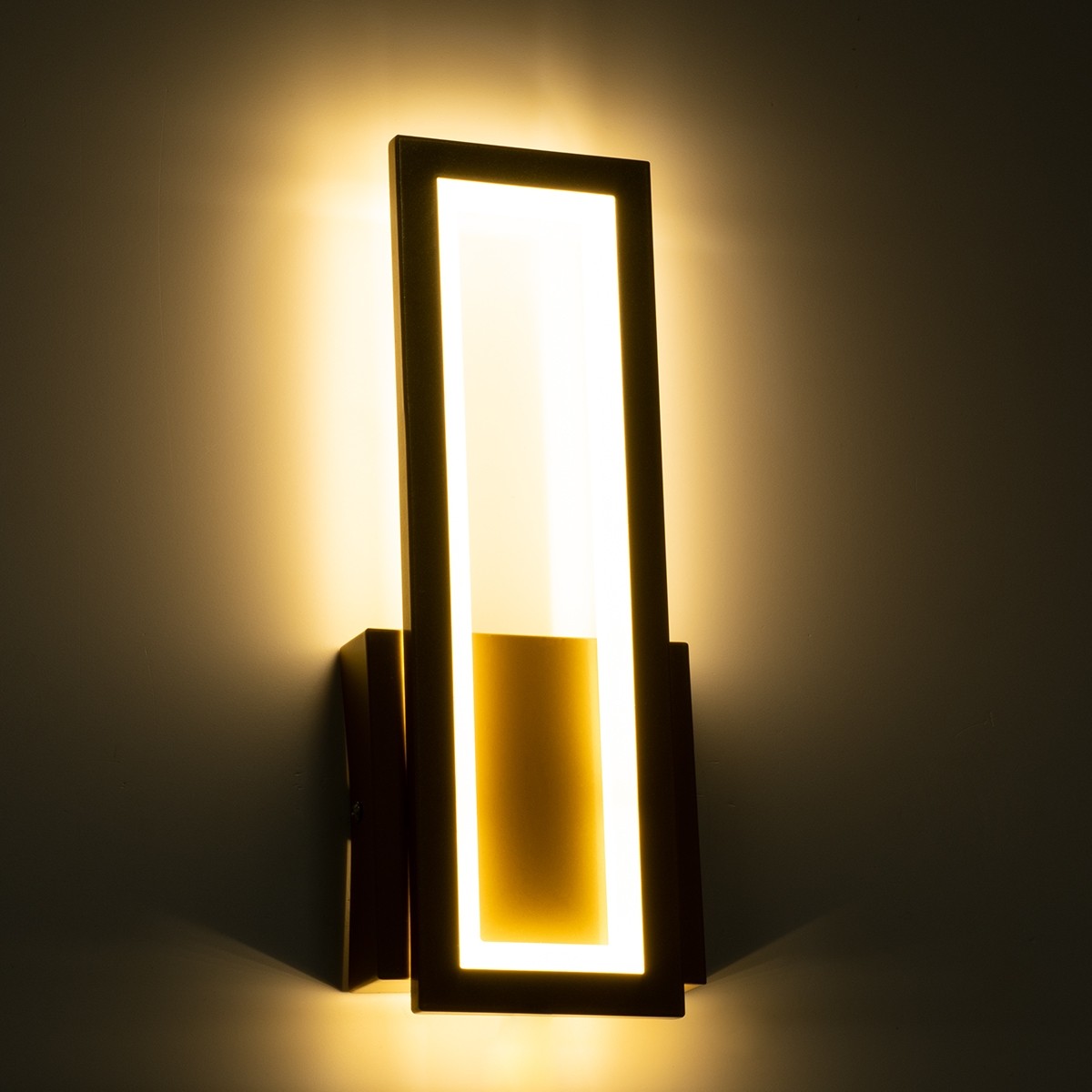 LED Φωτιστικό Τοίχου - Απλίκα Χρυσή TIARA 12W με Εναλλαγή Φωτισμού μέσω Διακόπτη On/Off Μ12.5 x Π4 x Υ32cm 61328
