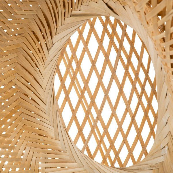 Φωτιστικό Οροφής Κρεμαστό CARIBBEAN Μπεζ Ξύλινο Bamboo Φ45 x Y24cm 01723