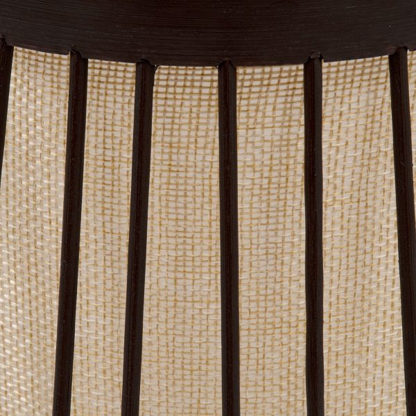 Δαπέδου Φωτιστικό AZORES Μονόφωτο Καφέ Ξύλινο Bamboo Πλέγμα Φ30 x Υ90cm 01754