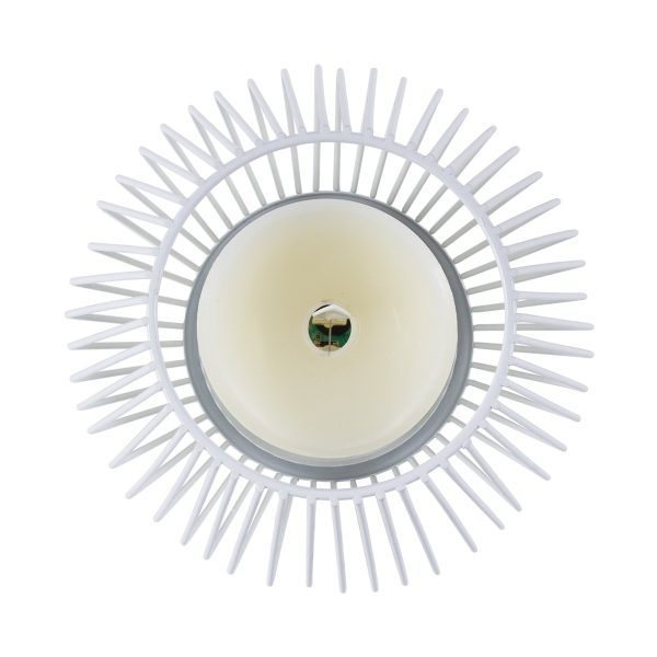 LED CANDLE Διακοσμητικό Realistic Κερί με LED Εφέ Κινούμενης Φλόγας & Ασύρματο Χειριστήριο IR Dimmable Λευκό Φ16 x Υ18cm