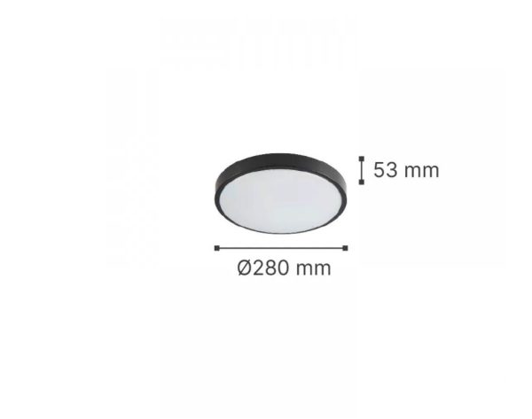 LED Φωτιστικό Oροφής Πλαφονιέρα Torch 18W Λευκή με Εναλλαγή Φωτισμού IP65