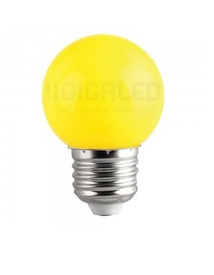 LED Λάμπα 1W Ε27-G45-Χρωματιστή-Κίτρινη