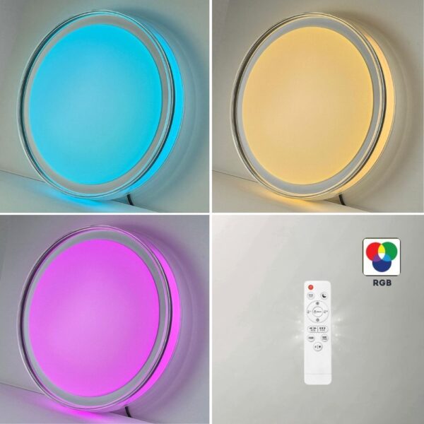 LED Φωτιστικό Οροφής Πλαφονιέρα PLEADA RGB 36Watt με Εναλλαγή Χρωμάτων και Dimmable IP20 VIV004815 - Image 3