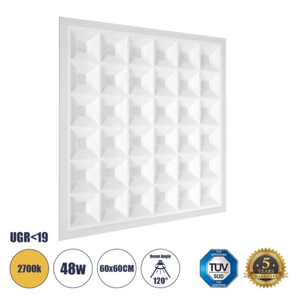 LED Panel 48W Ceiling Recessed ZEUS 60X60 2700K IP44 60970