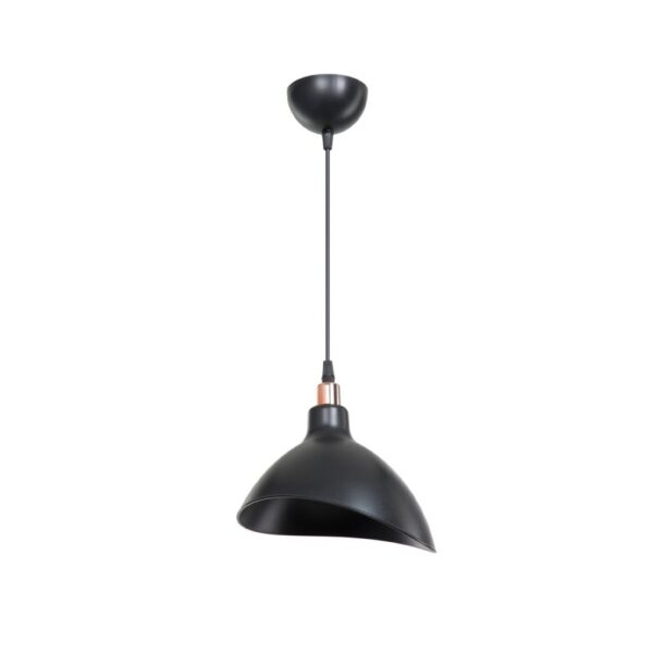 Modern Pendant Lamp Single Light RIVE 1xE27 Black with Gold Plastic 203-0143