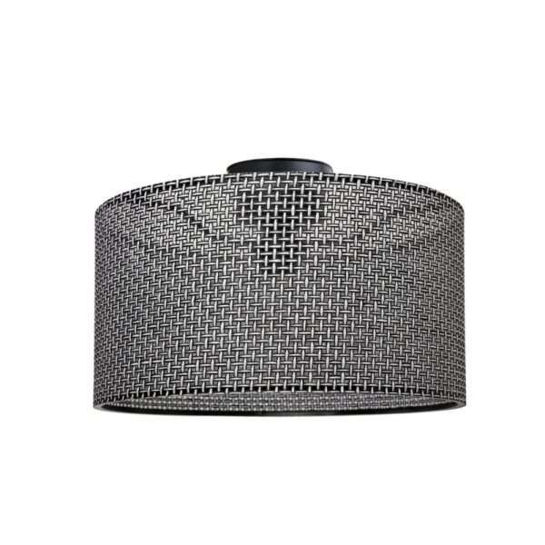 Modern Single-Light Hat Ceiling Lamp CILIO Black Perforated Fabric 203-0157