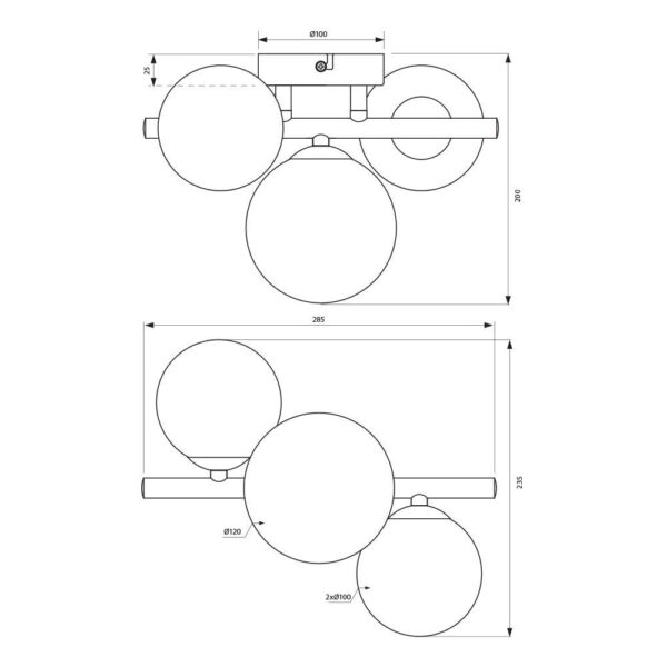 Ceiling Light GALILEO 3хG9 VIV005042 - Image 2