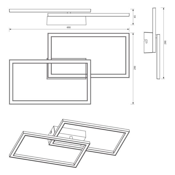 LED Φωτιστικό Οροφής 20Watt SONOMA 4000K IP20 VIV005034 - Image 2