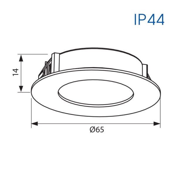 LED Mini Spot Επίπλου Χωνευτό OLI 2Watt Μαύρο 4000Κ IP44 VIV004976 - Image 2