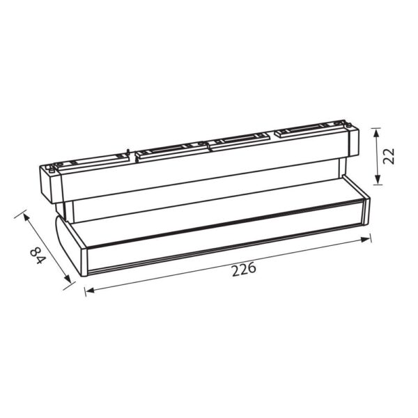 LED Μαγνητικό Φωτιστικό Ράγας ULTIMO 12Watt 3000K Μαύρο VIV004917 - Image 4