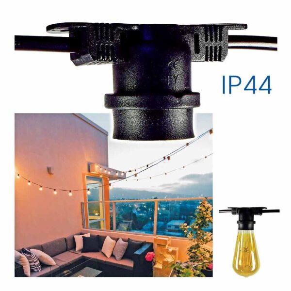 Outdoor Lighting String IP44 5xE27 5m VIV004242