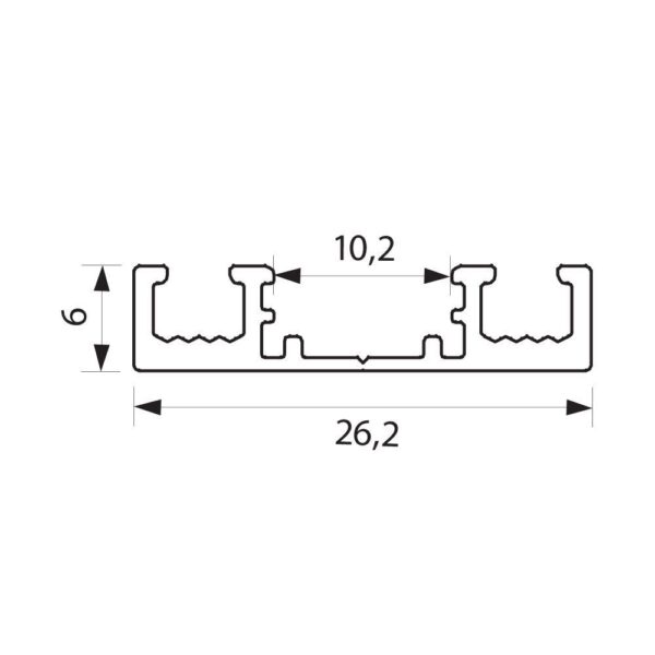 Μαγνητική Ράγα 2 Μέτρων SlimTrack Μαύρη VIV004936 - Image 6