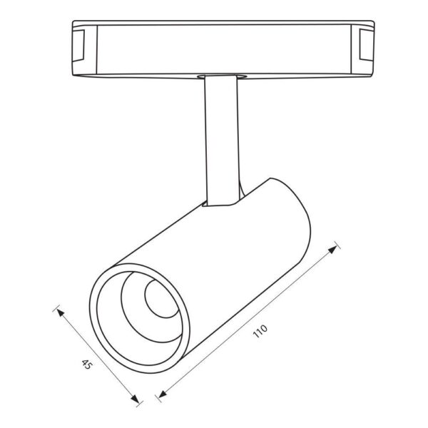 LED Μαγνητικό Spot Ράγας UMBRIA 12Watt 4000K Μαύρο VIV004911 - Image 3